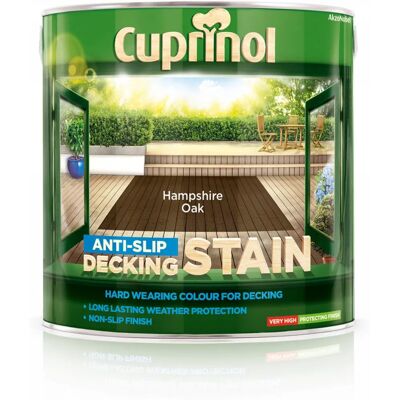 Cuprinol Hampshire Oak Anti-Slip Decking Stain - 2.5L Cuprinol Hampshire Oak Anti-Slip Decking Stain - 2.5L
