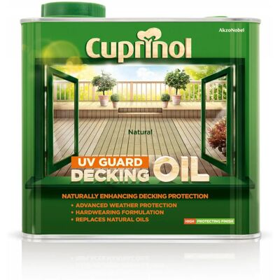 Cuprinol UV Guard Decking Oil - Natural - 2.5L - Decking Oil Cuprinol UV Guard Decking Oil - Natural - 2.5L - Decking Oil