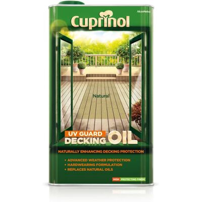 Cuprinol Natural UV Guard Decking Oil - 5L - Decking Oil Cuprinol Natural UV Guard Decking Oil - 5L - Decking Oil