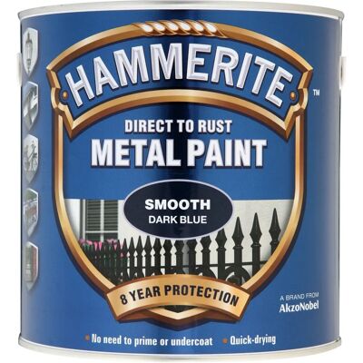 Hammerite Dark Blue Rust-Direct Metal Paint - 250ml - Exterior Hammerite Dark Blue Rust-Direct Metal Paint - 250ml - Exterior