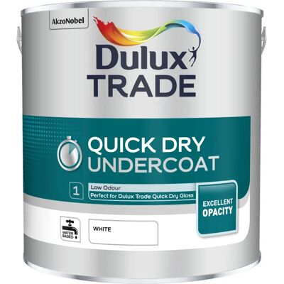 Dulux Trade Quick Dry Undercoat - Water-based, 2.5L White Paint Dulux Trade Quick Dry Undercoat - Water-based, 2.5L White Paint