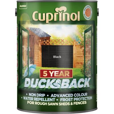 Cuprinol Cuprinol 5 Year Ducksback Black 5 L - Paint and Varnish Cuprinol Cuprinol 5 Year Ducksback Black 5 L - Paint and Varnish