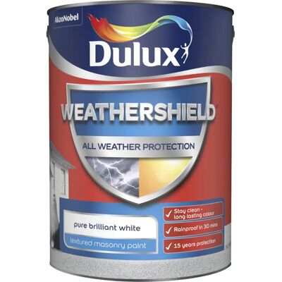 Dulux - Weathershield All Weather Protection Textured Masonry Paint - 5 L Dulux - Weathershield All Weather Protection Textured Masonry Paint - 5 L