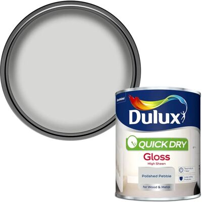 Dulux Quick Dry Gloss Polished Pebble - Paint and varnish Dulux Quick Dry Gloss Polished Pebble - Paint and varnish