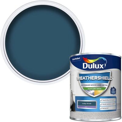 Dulux Weathershield Indigo Satin Paint - Exterior Weatherproof Finish Dulux Weathershield Indigo Satin Paint - Exterior Weatherproof Finish