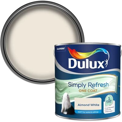 Dulux Simply Refresh Almond White - Matt Emulsion Paint - 2.5L - Paint Dulux Simply Refresh Almond White - Matt Emulsion Paint - 2.5L - Paint