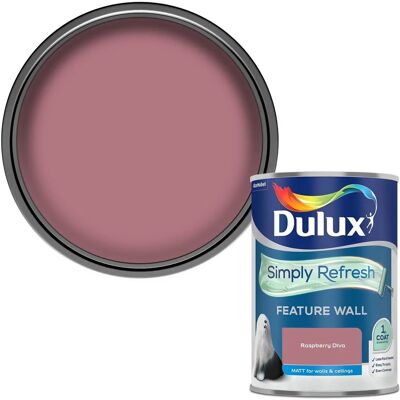 Dulux Raspberry Diva One-Coat Emulsion Paint - Wall Finish Dulux Raspberry Diva One-Coat Emulsion Paint - Wall Finish