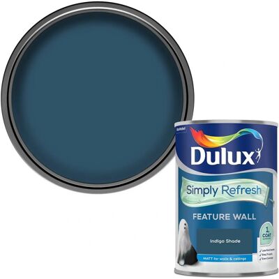 Dulux - Simply Refresh Feature Wall One Coat - Indigo Shade - 1.25L - Paint Dulux - Simply Refresh Feature Wall One Coat - Indigo Shade - 1.25L - Paint