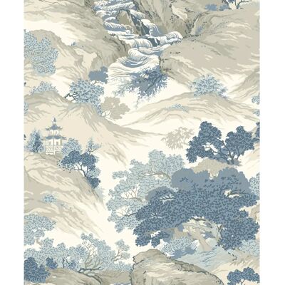 Papier Peint Crown Paysage Oriental Bleu - Papier Peint - Publicité Papier Peint Crown Paysage Oriental Bleu - Papier Peint - Publicité