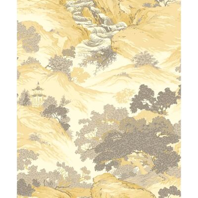 Crown Paysage Oriental Jaune - Papier peint - Publicité Crown Paysage Oriental Jaune - Papier peint - Publicité