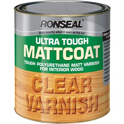 Ronseal UTVMC250 250ml Ultra Tough Internal Clear Mattcoat Varnish - Varnish Ronseal UTVMC250 250ml Ultra Tough Internal Clear Mattcoat Varnish - Varnish
