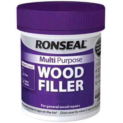 Mastic à bois multifonction Ronseal léger - Mastic à bois - Intérieur/Extérieur - Publicité Mastic à bois multifonction Ronseal léger - Mastic à bois - Intérieur/Extérieur - Publicité