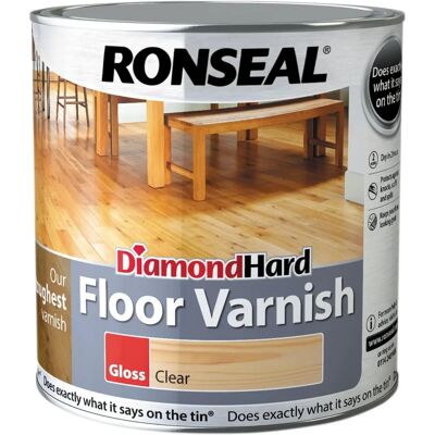 Ronseal Diamond Hard Floor Varnish Gloss 2.5L - Floor Varnish Ronseal Diamond Hard Floor Varnish Gloss 2.5L - Floor Varnish