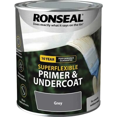 Ronseal Grey Superflexible Wood Primer & Undercoat 750ml - Exterior & Interior Ronseal Grey Superflexible Wood Primer & Undercoat 750ml - Exterior & Interior