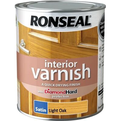 Ronseal Light Oak Interior Varnish - 750ml - Interior Varnish Ronseal Light Oak Interior Varnish - 750ml - Interior Varnish