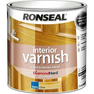 Ronseal Interior Varnish Quick Dry Satin Clear - Interior Varnish Ronseal Interior Varnish Quick Dry Satin Clear - Interior Varnish