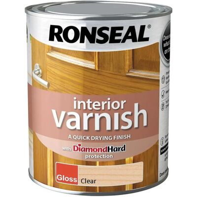 Ronseal 36874 Interior Varnish Quick Dry Gloss Clear - Interior Varnish Ronseal 36874 Interior Varnish Quick Dry Gloss Clear - Interior Varnish