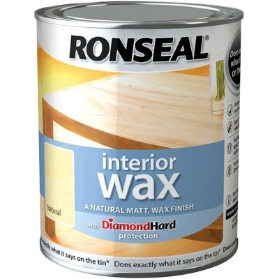 Cire Intérieure Blanche Ronseal 750ml - Finition Bois - Publicité Cire Intérieure Blanche Ronseal 750ml - Finition Bois - Publicité