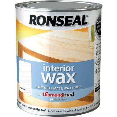 Ronseal Cire Intérieure de Frêne Blanc 750ml - Protection du Bois - Publicité Ronseal Cire Intérieure de Frêne Blanc 750ml - Protection du Bois - Publicité