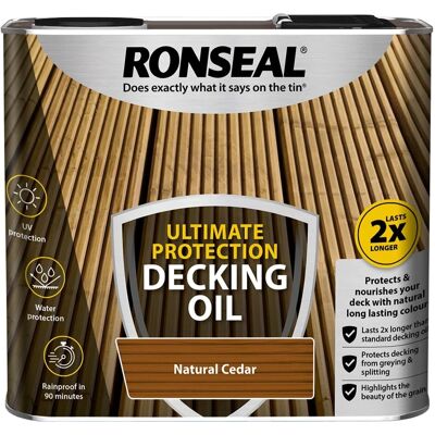 Ronseal Natural Cedar Decking Oil - Protection - 2.5L Ronseal Natural Cedar Decking Oil - Protection - 2.5L