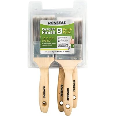 Ronseal Precision Finish Brush - Pack of 5 Ronseal Precision Finish Brush - Pack of 5