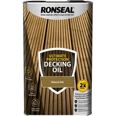 Ronseal Natural Oak Decking Oil - Protect & Revive - Decking Oil Ronseal Natural Oak Decking Oil - Protect & Revive - Decking Oil