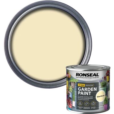 Peinture de Jardin Elderflower Ronseal - Imperméable & Colorée - 250ml - Publicité Peinture de Jardin Elderflower Ronseal - Imperméable & Colorée - 250ml - Publicité