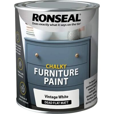 Ronseal Vintage White Chalky Furniture Paint - Paint and Thinner Ronseal Vintage White Chalky Furniture Paint - Paint and Thinner