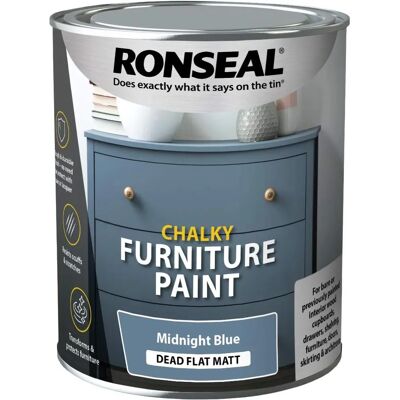 Ronseal Model 37488 Midnight Blue Chalky Furniture Paint - Furniture Paint Ronseal Model 37488 Midnight Blue Chalky Furniture Paint - Furniture Paint