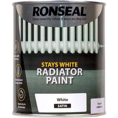 Ronseal Radiator Paint - White Gloss - 750ml - Radiator Paint Ronseal Radiator Paint - White Gloss - 750ml - Radiator Paint