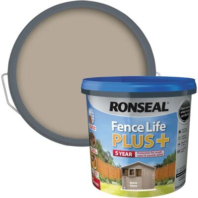 Ronseal Ronseal Fence Life Plus Warm Stone 5 Litre Ronseal Ronseal Fence Life Plus Warm Stone 5 Litre