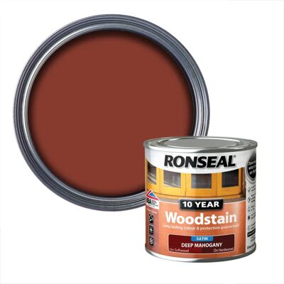 Teinture pour bois Ronseal 10 ans acajou profond - Extérieur - Publicité Teinture pour bois Ronseal 10 ans acajou profond - Extérieur - Publicité