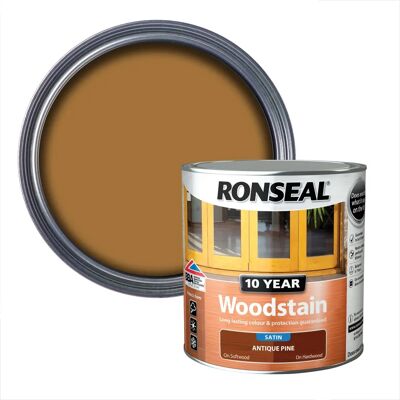 Ronseal Antique Pine 2.5L Woodstain - Protects wood for 10 years Ronseal Antique Pine 2.5L Woodstain - Protects wood for 10 years