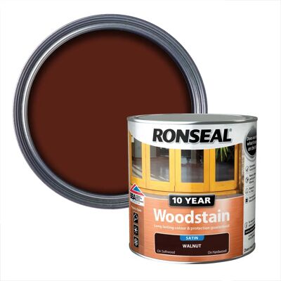 Ronseal Walnut 10 Year Woodstain - Exterior Protectant Ronseal Walnut 10 Year Woodstain - Exterior Protectant