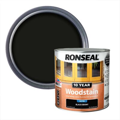 Ronseal Ebony 10 Year Woodstain - Exterior Wood Protection Ronseal Ebony 10 Year Woodstain - Exterior Wood Protection