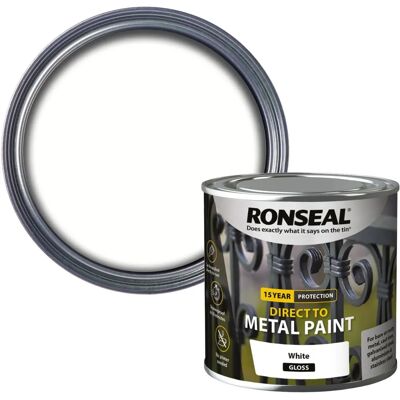 Ronseal White Metal Paint - 250ml - Paint Ronseal White Metal Paint - 250ml - Paint