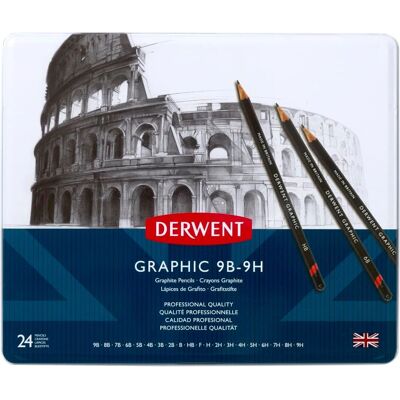 Derwent Graphite Pencils 24 Pack - Art Alternatives Derwent Graphite Pencils 24 Pack - Art Alternatives