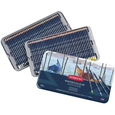 Matite ad acquerello Derwent - Set di 72, multicolore - Materiali artistici Matite ad acquerello Derwent - Set di 72, multicolore - Materiali artistici