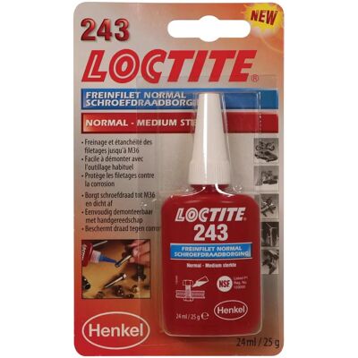 Loctite 243 Fissatore a Resistenza Media - 24ml Loctite 243 Fissatore a Resistenza Media - 24ml