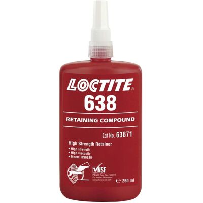 Loctite 638 Hoge-Kracht Lijm - Cilindrische Onderdelen Loctite 638 Hoge-Kracht Lijm - Cilindrische Onderdelen