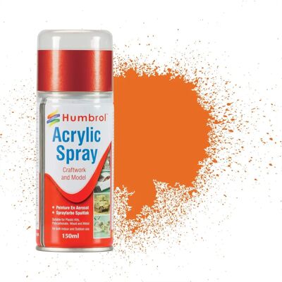 Peinture en spray Humbrol No 18 Orange Brillant - Kit de Modélisme - Publicité Peinture en spray Humbrol No 18 Orange Brillant - Kit de Modélisme - Publicité