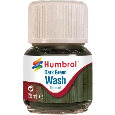 Humbrol Dark Green Enamel Wash - Enamel Model Paint - 28ml Humbrol Dark Green Enamel Wash - Enamel Model Paint - 28ml