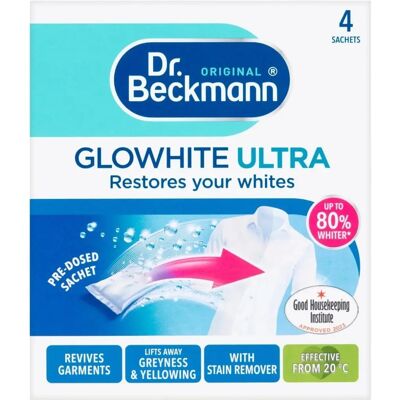 Dr Beckmann Glowhite Ultra Fabric Whitener - 4 Sachets Dr Beckmann Glowhite Ultra Fabric Whitener - 4 Sachets