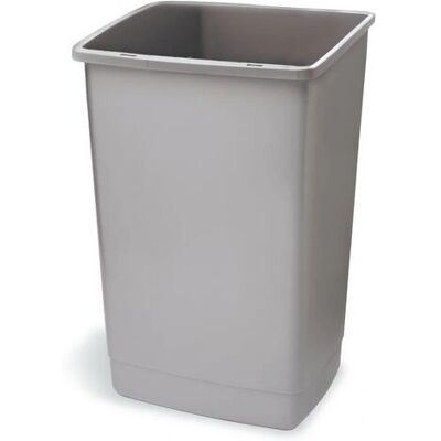 ADDIS 504896 Grey Trash Can - 60L Rectangular Plastic Bin ADDIS 504896 Grey Trash Can - 60L Rectangular Plastic Bin