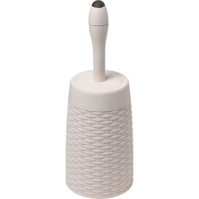 Addis Faux Rattan Toilet Brush Set - Internal Detergent System Addis Faux Rattan Toilet Brush Set - Internal Detergent System