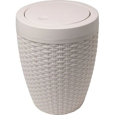 Addis Faux Rattan Swing Lid Bathroom Bin Addis Faux Rattan Swing Lid Bathroom Bin
