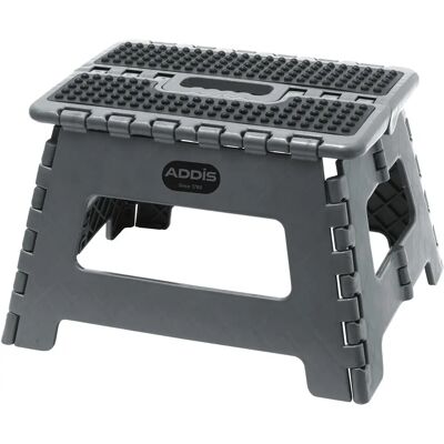 Addis Model 516931 Metallic Grey Folding Step Stool - Step stool Addis Model 516931 Metallic Grey Folding Step Stool - Step stool