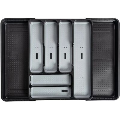 Addis Extendable Premium Soft touch 6 to 8 compartment Cutlery Utensil Drawer - Cutlery Organizer Addis Extendable Premium Soft touch 6 to 8 compartment Cutlery Utensil Drawer - Cutlery Organizer