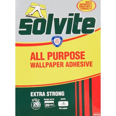 Solvite Colla per Carta da Parati Molto Forte - Supporta 20 Rotoli Solvite Colla per Carta da Parati Molto Forte - Supporta 20 Rotoli