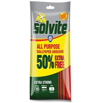 Solvite All Purpose Wallpaper Paste - 1082225, 3 Rolls + 50% Free Solvite All Purpose Wallpaper Paste - 1082225, 3 Rolls + 50% Free